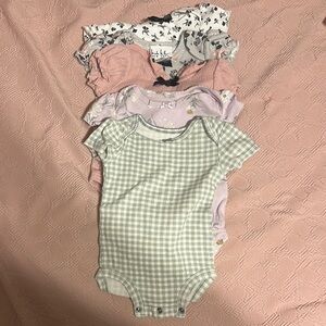Green Gingham Baby One Piece